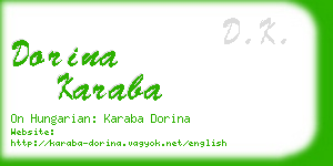 dorina karaba business card